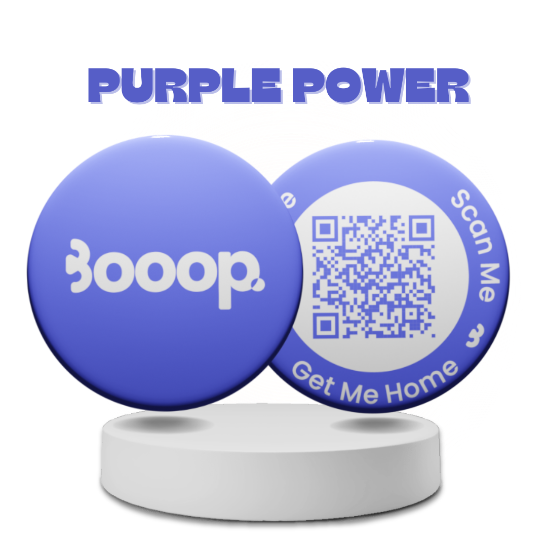 Purple Power Pet Tag